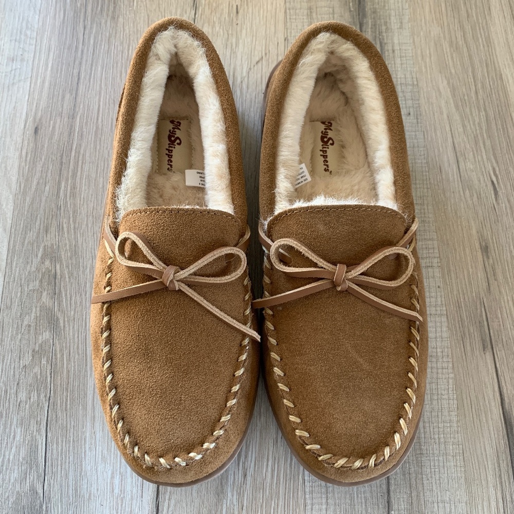 NEW MySlippers Suede Moccasin Slippers